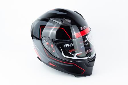 Шолом інтеграл GLX-313 L (59-60см), чорно-червоний