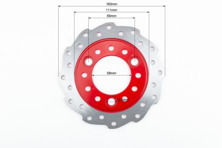 Диск гальмівний червоний до скутера Honda DIO,