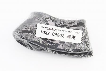 Камера 10"х2,0 з кривим ніпелем (Schrader AV) до велосипеда