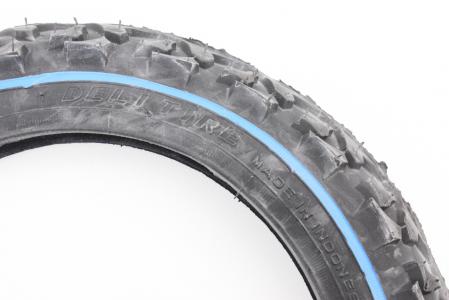 Шина 12" 1/2х2 1/4 (47-203) шипована з синьою смугою до скутера SA-186