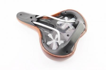 Сідло MTB 270x200 мм, коричневе до велосипеда PLUSH COMFORT VL-6221