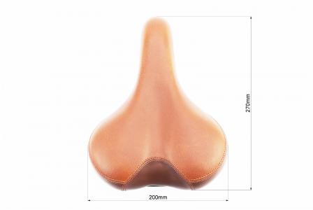 Сідло MTB 270x200 мм, коричневе до велосипеда PLUSH COMFORT VL-6221