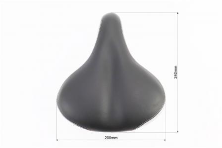 Сидіння Хвз 240x200, чорно-сіре до велосипеда GS-608