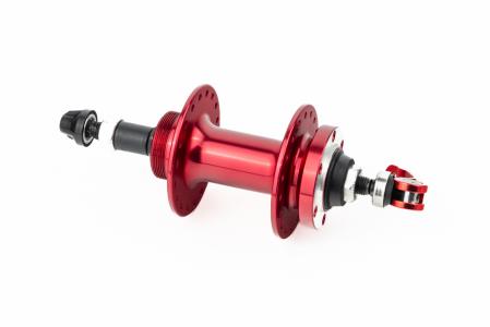 Втулка задня MTB алюмінієва 14Gx36H під вільнобіг, Disk-brake, 2 пром-підшипники 6200 2RS, кріпл. ексцентрик, червона до велосипеда U-B07RHQ