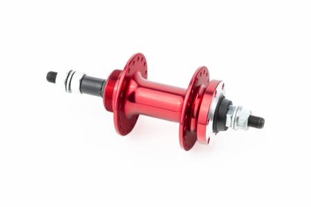 Втулка задня MTB алюмінієва 14Gx36H під вольнобіг, Disk-brake, 2 пром-підшипники 6200 2RS, кріпл. гайка, червона до велосипеда U-B07RH