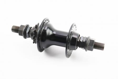Втулка задня BMX алюмінієва 14Gx48H драйвер 9Т, 4 пром-підшипника 6902 2RS, вісь 14 мм, кріпл. гайка, чорна до велосипеда RH-272