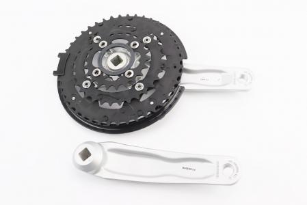 Шатуни "квадрат" 170 мм, 44.32.22T MTB, алюмінієві, сірі до велосипеда ALIVIO FC-M431