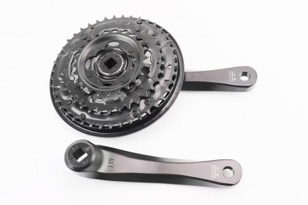 Шатуни "квадрат" 170 мм, 42.34.24T MTB, алюмінієві, чорні до велосипеда FC-TY501