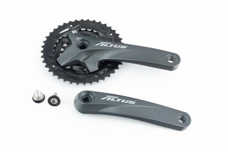 Шатуни "квадрат" 170 мм, 40.30.22T MTB, алюмінієві, сіро-чорні до велосипеда ALTUS FC-M2000