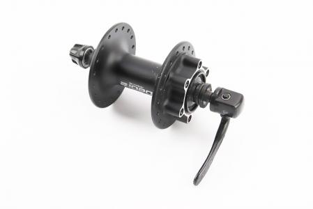Втулка передня MTB алюмінієва 14Gx36H, Disk-brake, кріпл. ексцентрик, чорна DEORE НВ-M525A до велосипеда