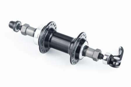 Втулка задня MTB алюмінієва 14Gx36H під вольнобіг, V-brake, кріпл. ексцентрик, чорна KT-A12R до велосипеда
