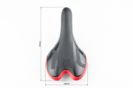 Сидіння MTB 270x145 мм, чорно-червоне до велосипеда GS-1512