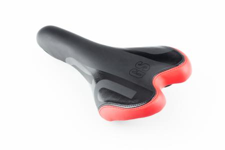 Сидіння MTB 270x145 мм, чорно-червоне до велосипеда GS-1512