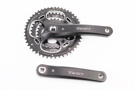 Шатуни "квадрат" 170 мм, 48.38.28T MTB, алюмінієві, чорні до велосипеда SWIFT-251P