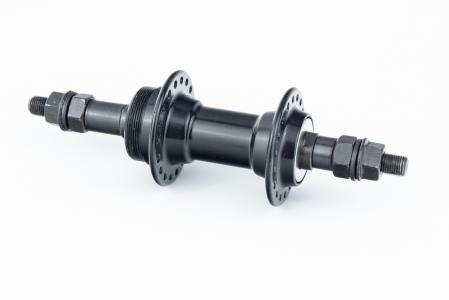 Втулка задня MTB алюмінієва 14Gx36H під вільнобіг, V-brake, кріпл. гайка, чорна до велосипеда RH-201