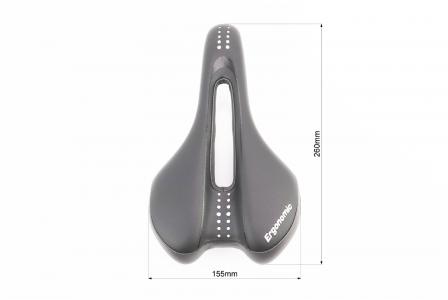 Сидіння MTB 260x155 мм, чорне до велосипеда Ergonomic SSS-3349