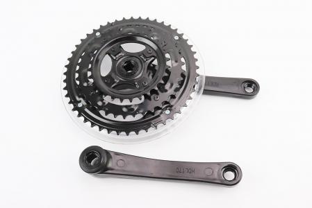 Шатуни "квадрат" 170 мм, 48.38.28T MTB, чорні до велосипеда GS-P323