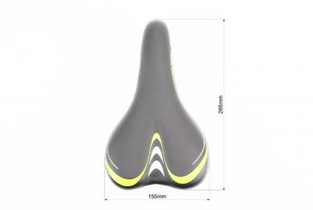 Сідло MTB 265x155 мм, чорно-зелене до велосипеда AVY-6628