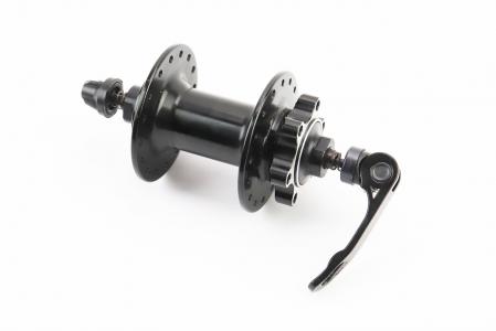 Втулка передня MTB алюмінієва 14Gx32H, Disk-brake, 2 пром-підшипники 6200 2RS, кріпл. ексцентрик, чорна до велосипеда FH-291