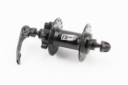 Втулка передня MTB алюмінієва 14Gx32H, Disk-brake, 2 пром-підшипники 6200 2RS, кріпл. ексцентрик, чорна до велосипеда FH-291