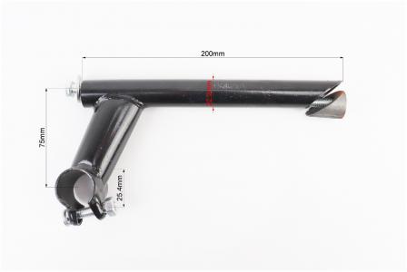 Винос керма MTB 22,2х25,4х75х200 мм, чорний до велосипеда