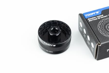 Ключ зняття каретки (FSA MegaEvo 386 49мм/SRAM DUB16Т 46мм/Hollowtech II 44мм/Ultegra BBR60 41мм/XTR BB-9100 39 мм), алюмінієвий, чорний до велосипеда TL-221