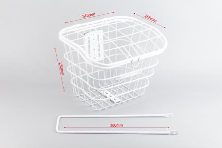 Кошик передня 26" з кришкою, біла до велосипеда YZ-061