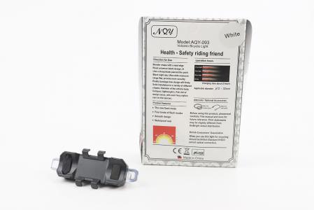 Ліхтар передній 5 діодів 15 lumen, Li-ion 3.7V 330mAh зарядка від USB, вологозахищений, BS-216/АQY-093 до велосипеда