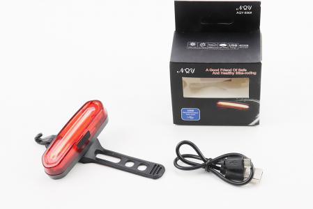 Ліхтар задній 120 lumen, Li-ion 3.7V 600mAh зарядка від USB, вологозахисний, до велосипеда AQY-096
