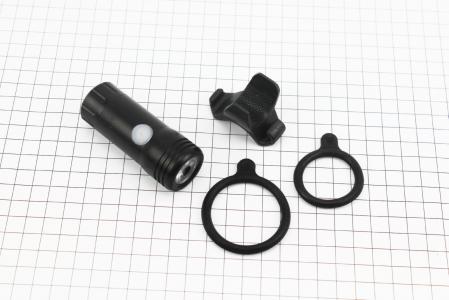 Ліхтар передній 1 діод 150 lumen алюмінієвий, Li-ion 3.7V 600mAh зарядка від USB, вологозахисний, чорний до велосипеда JY-7012FC