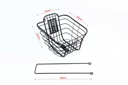 Кошик передня 26" з кришкою, чорна BSK-СК-45 до велосипеда