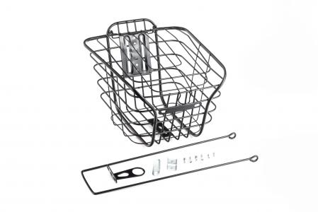 Кошик передня 28" з кришкою, чорна BSK-СК-45 до велосипеда