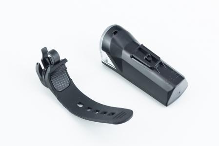 Ліхтар передній 1 діод 60 lumen, під батарейки AAAх3, чорний до велосипеда JY-7181