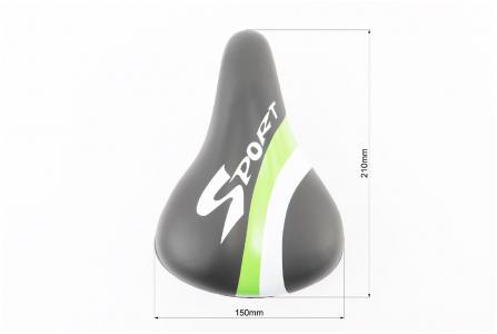 Сидіння CHILD 210x150 мм, чорно-зелено-біле до велосипеда SPORT AZ-272BF