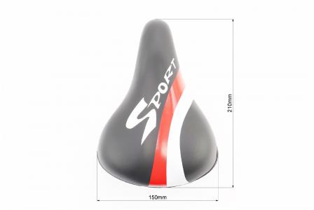 Сидіння CHILD 210x150 мм, чорно-червоно-біле до велосипеда SPORT AZ-272BF
