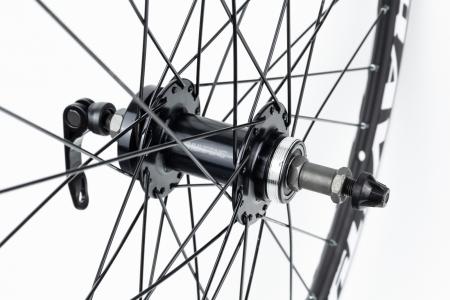 Колесо 26" заднє Disk-brake, обід "крапля" і втулка 14Gx36H алюмінієві, пром-підшипники 6200 2RS, під вільнобіг, кріпл. ексцентрик, "GRAVITY" до велосипеда