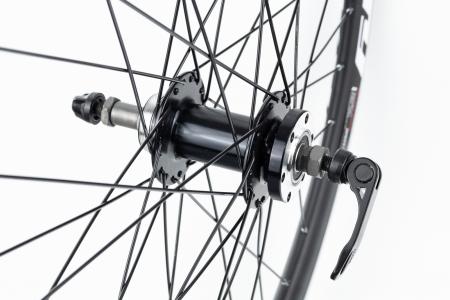 Колесо 26" заднє Disk-brake, обід "крапля" і втулка 14Gx36H алюмінієві, пром-підшипники 6200 2RS, під вільнобіг, кріпл. ексцентрик, "GRAVITY" до велосипеда