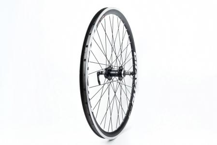 Колесо 26" заднє Disk-brake, обід "крапля" і втулка 14Gx36H алюмінієві, пром-підшипники 6200 2RS, під вільнобіг, кріпл. ексцентрик, "GRAVITY" до велосипеда