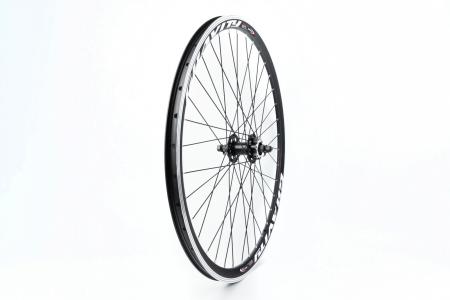 Колесо 27,5" переднє Disk-brake, обод "крапля" алюмінієвий, втулка 14Gx36H, кріпл. гайка, чорне "GRAVITY" до велосипеда