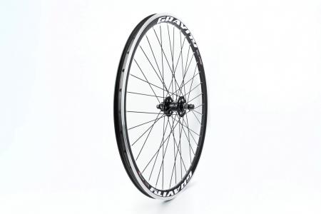 Колесо 27,5" переднє Disk-brake, обод "крапля" алюмінієвий, втулка 14Gx36H, кріпл. гайка, чорне "GRAVITY" до велосипеда