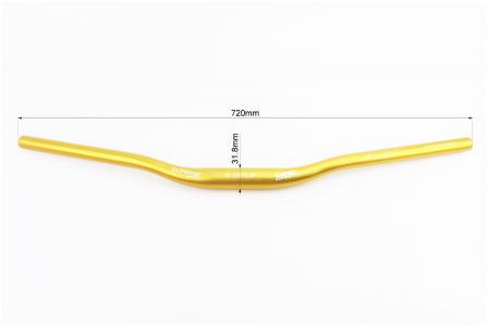 Кермо MTB 31,8х720 мм, алюмінієве, золотисте для мототехніки COMP SERIES A021-2