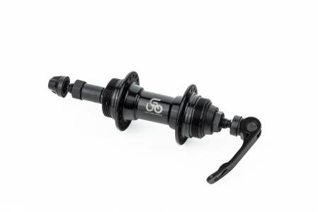 Втулка задня MTB алюмінієва 14Gx36H під вільнобіг, Disk-brake (різьба), 2 пром-підшипники 6200 2RS, кріпл. ексцентрик, чорна до велосипеда U-B23RQR