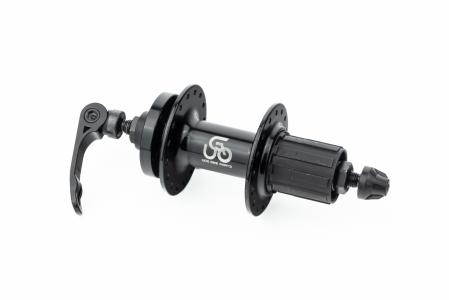Втулка задня MTB алюмінієва 14Gx32H під касету 8-11зв, Disk-brake, 2 пром-підшипники 6200 2RS, кріпл. ексцентрик, чорна до велосипеда U-B27RQR