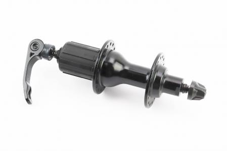 Втулка задня ROAD алюмінієва 14Gx32H під касету 8-11зв, V-brake, 2 пром-підшипники 6200 2RS, кріпл. ексцентрик, чорна до велосипеда RH-285