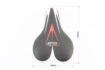 Сидіння CHILD 220x150 мм, чорно-біло-червоне до велосипеда AGUAR AZ-296