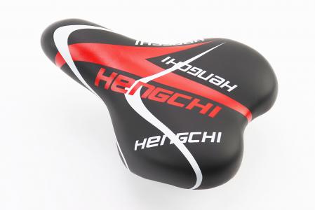 Сідло CHILD 220x150 мм, чорно-червоно-біле до велосипеда HENGCHI AZ-296
