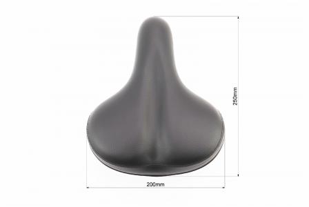 Сидіння Хвз 250x200 мм, чорне до велосипеда N668