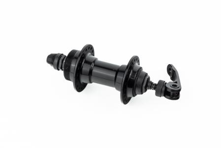 Втулка передня MTB алюмінієва 14Gx36H, Disk-brake (різьба), 2 пром-підшипники 6200 2RS, кріпл. ексцентрик, чорна до велосипеда U-B23FQR