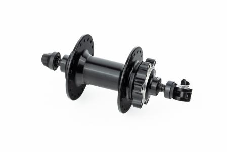 Втулка передня MTB алюмінієва 14Gx36H, Disk-brake, 2 пром-підшипники 6200 2RS, кріпл. ексцентрик, чорна до велосипеда U-B12FQR