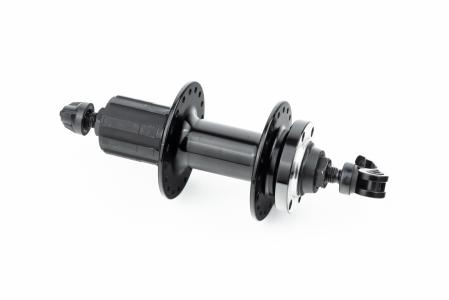 Втулка задня MTB алюмінієва 14Gx36H під касету 8-11зв, Disk-brake, 2 пром-підшипники 6200 2RS, кріпл. ексцентрик, чорна до велосипеда U-B27RQR